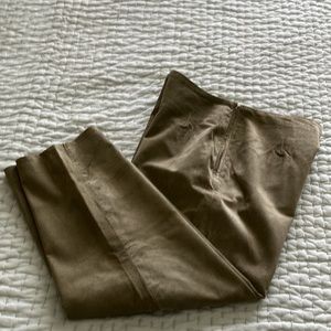Vintage Danier Olive Green Suede Crop Pants Sz 8- Like‎ New